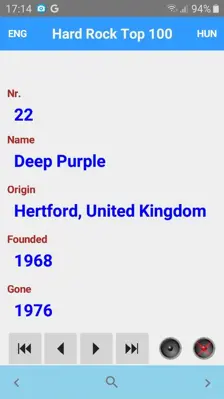 Hard Rock Top 100 android App screenshot 2