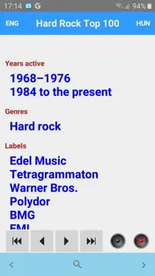Hard Rock Top 100 android App screenshot 3