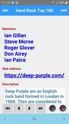 Hard Rock Top 100 android App screenshot 4